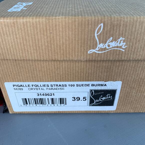 Size 9.5 Kate Strass Multi Color Red Suede Rhinestones Pointed Toe Pumps - Picture 10 of 10